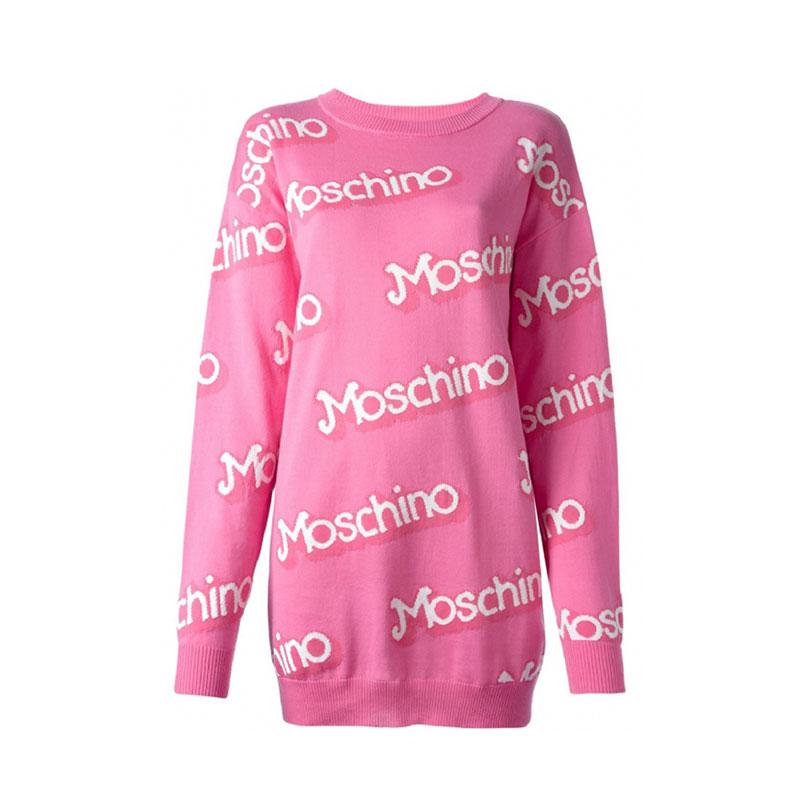 Moschino莫斯奇诺 女士粉色纯棉卫衣 A0487 4100 1217