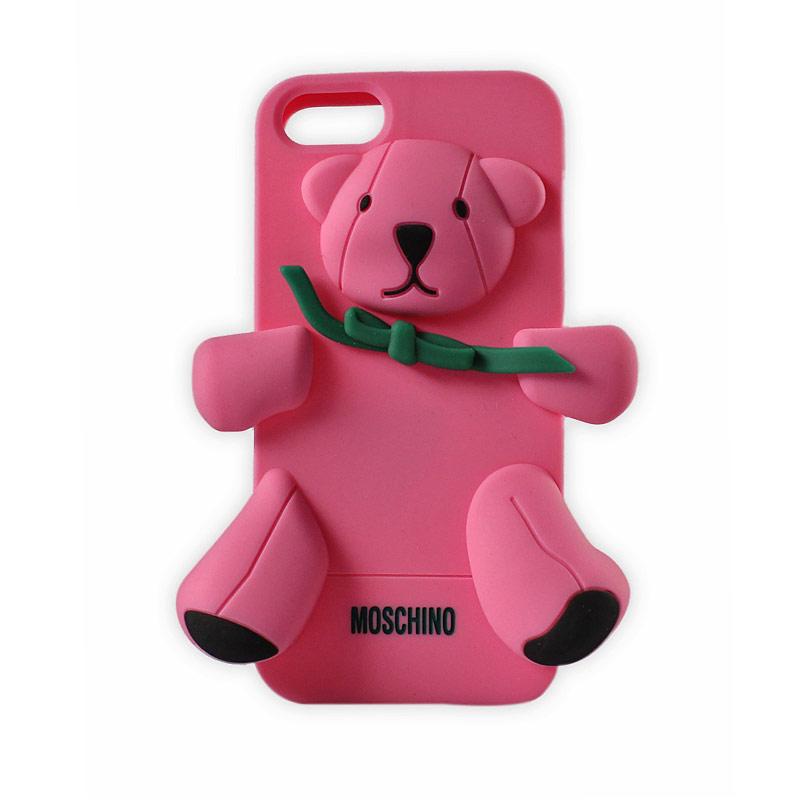 Moschino莫斯奇诺 女士粉红色橡胶手机套 B7923 8303 208